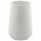 Ridged Texture 7"H Brushed White Porcelain Decorative Vase