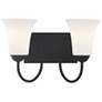 2_Ridgedale 14.5-in W 2-Light Black Arm Wall Sconce