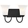 Ridgedale 14.5-in W 2-Light Black Arm Wall Sconce