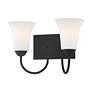 4_Ridgedale 14.5-in W 2-Light Black Arm Wall Sconce more views