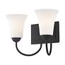 5_Ridgedale 14.5-in W 2-Light Black Arm Wall Sconce more views