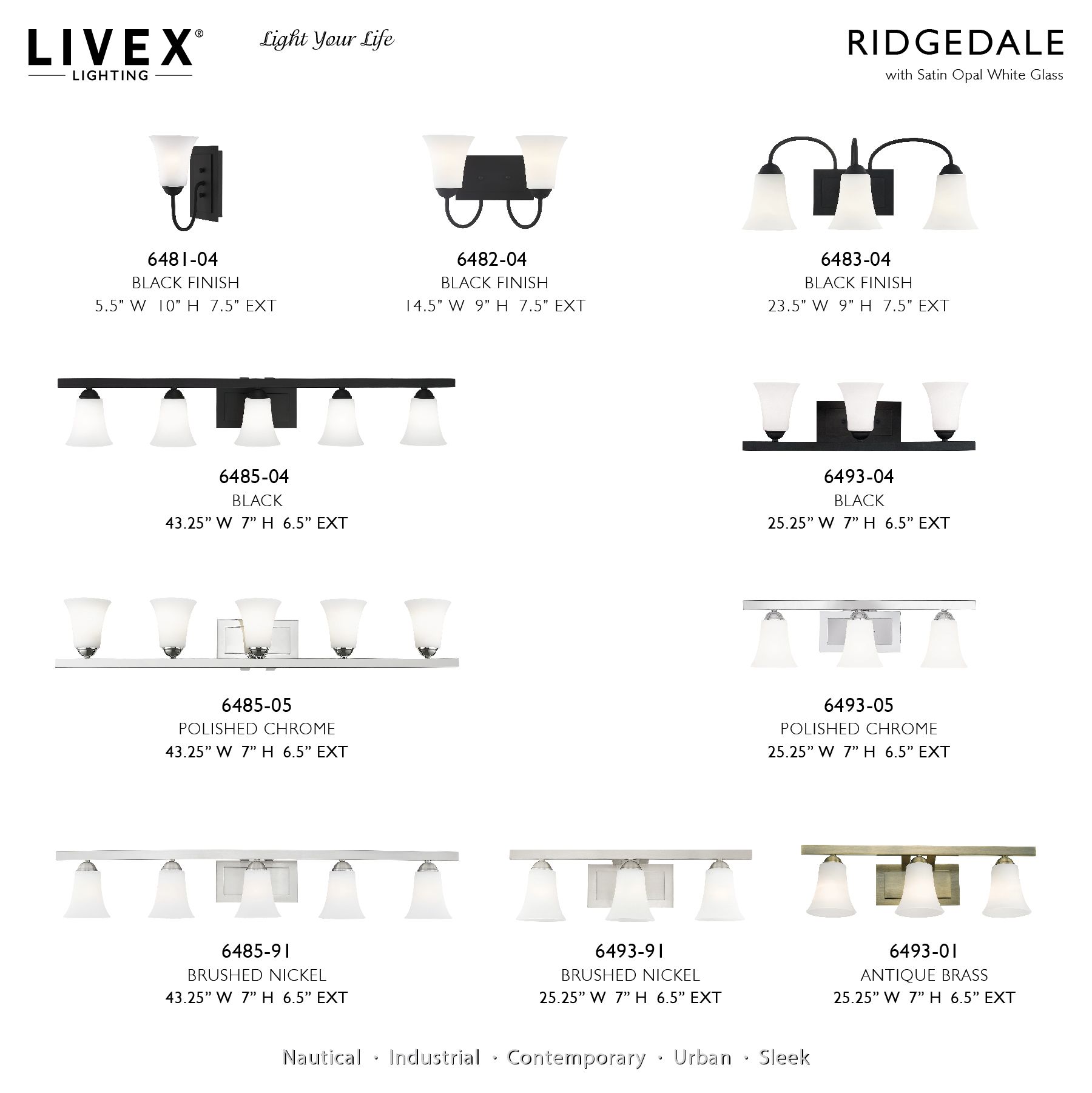 Ridgedale 14.5-in W 2-Light Black Arm Wall Sconce