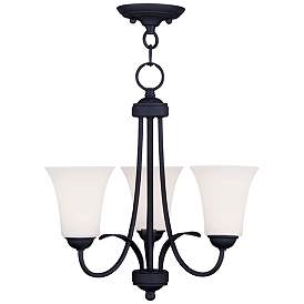 Image1 of Ridgedale 18-in 3-Light Black Shaded Chandelier
