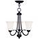 Ridgedale 18-in 3-Light Black Shaded Chandelier