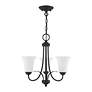 3_Ridgedale 18-in 3-Light Black Shaded Chandelier more views