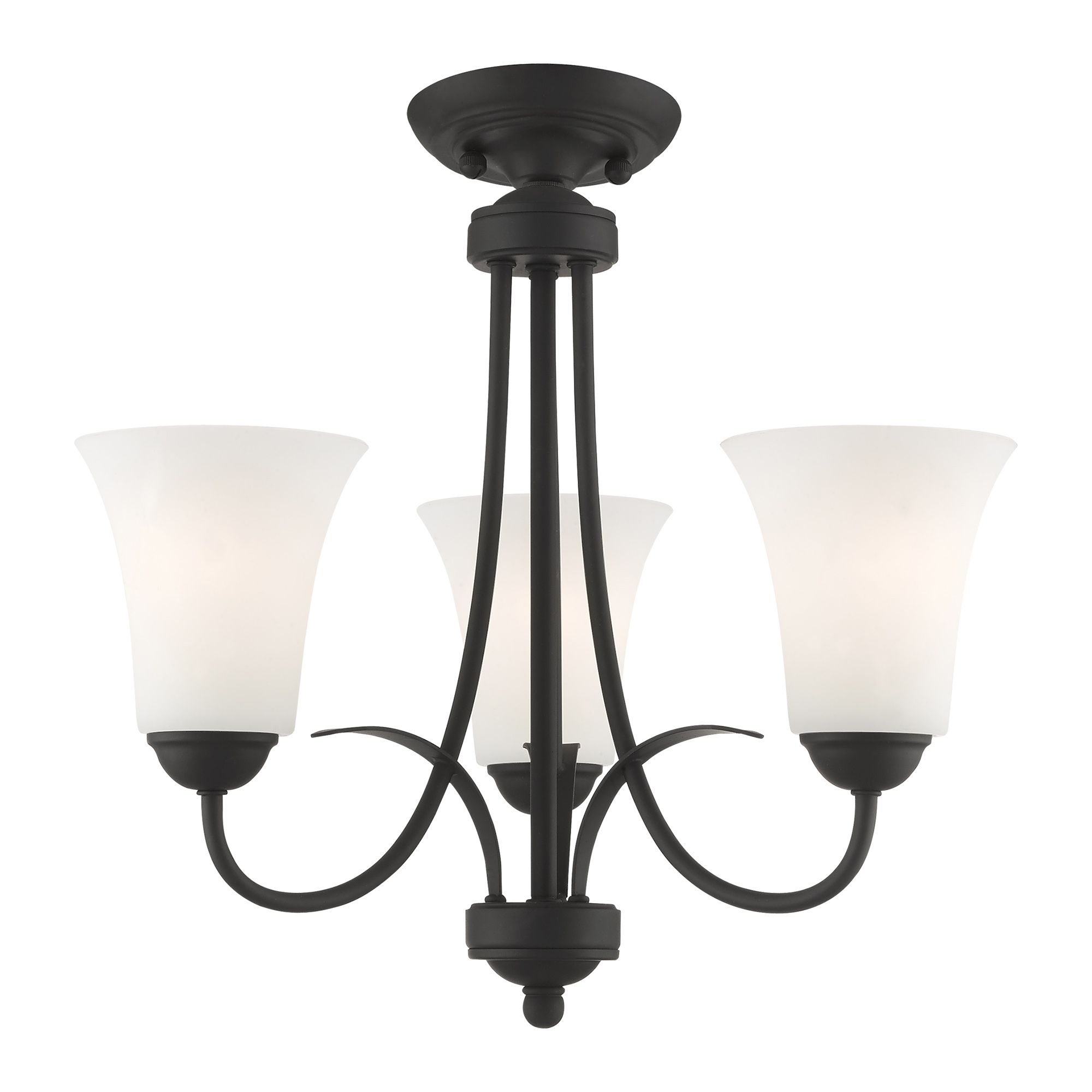 Ridgedale 18-in 3-Light Black Shaded Chandelier
