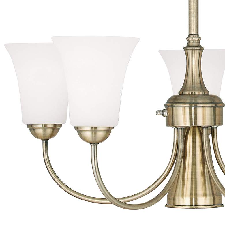 Image 4 Ridgedale 25 1/2" Wide Antique Brass 6-Light Chandelier more views