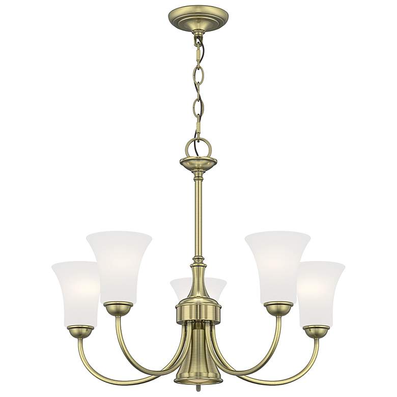 Image 5 Ridgedale 25 1/2" Wide Antique Brass 6-Light Chandelier more views