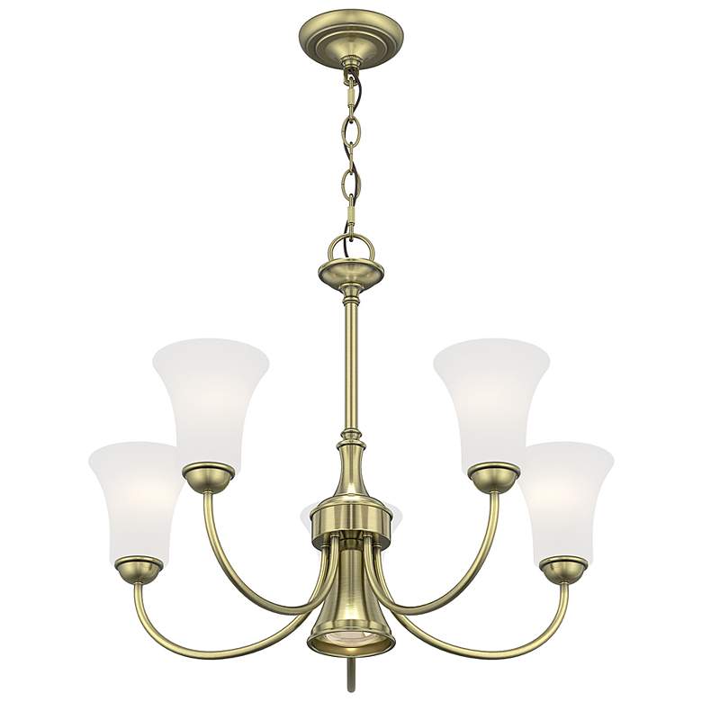 Image 6 Ridgedale 25 1/2" Wide Antique Brass 6-Light Chandelier more views