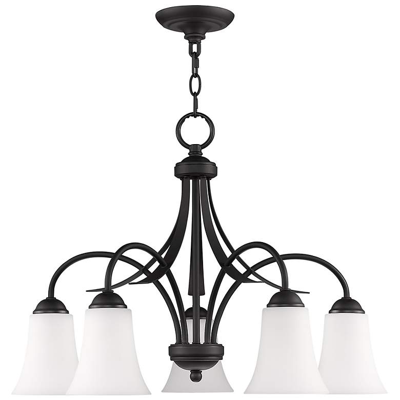 Image 3 Ridgedale 25 1/2" Wide Black 5-Light Chandelier more views