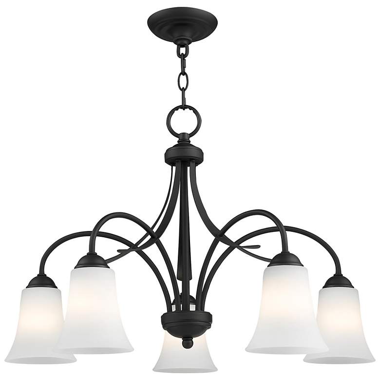 Image 4 Ridgedale 25 1/2" Wide Black 5-Light Chandelier more views