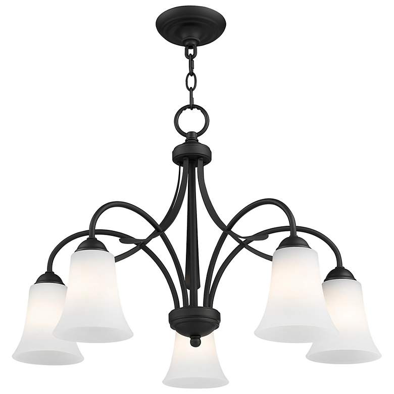 Image 5 Ridgedale 25 1/2" Wide Black 5-Light Chandelier more views