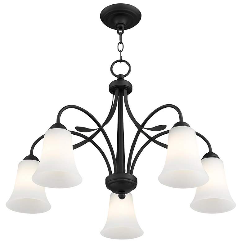 Image 6 Ridgedale 25 1/2" Wide Black 5-Light Chandelier more views