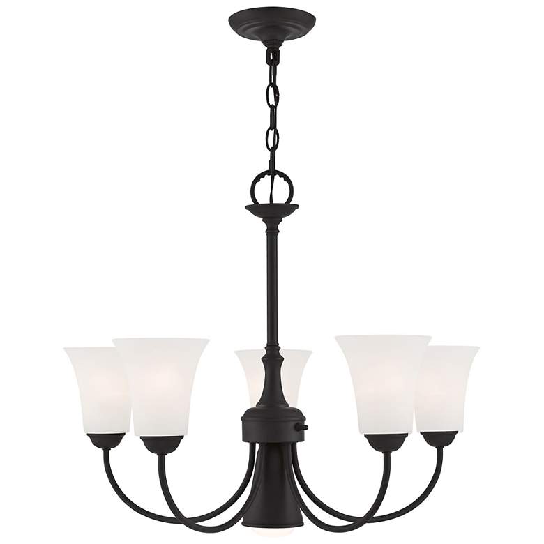 Image 2 Ridgedale 25 1/2" Wide Black 6-Light Chandelier