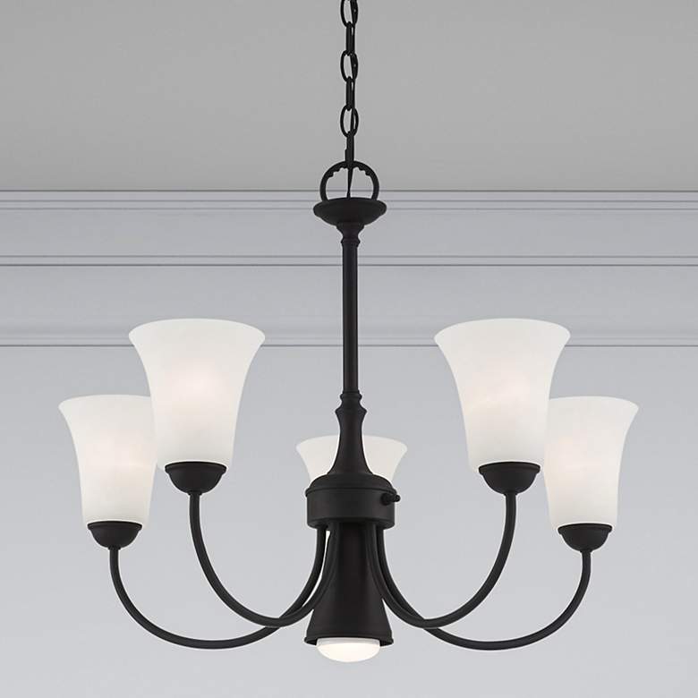 Image 1 Ridgedale 25 1/2" Wide Black 6-Light Chandelier