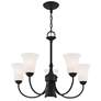 5_Ridgedale 25 1/2" Wide Black 6-Light Chandelier more views