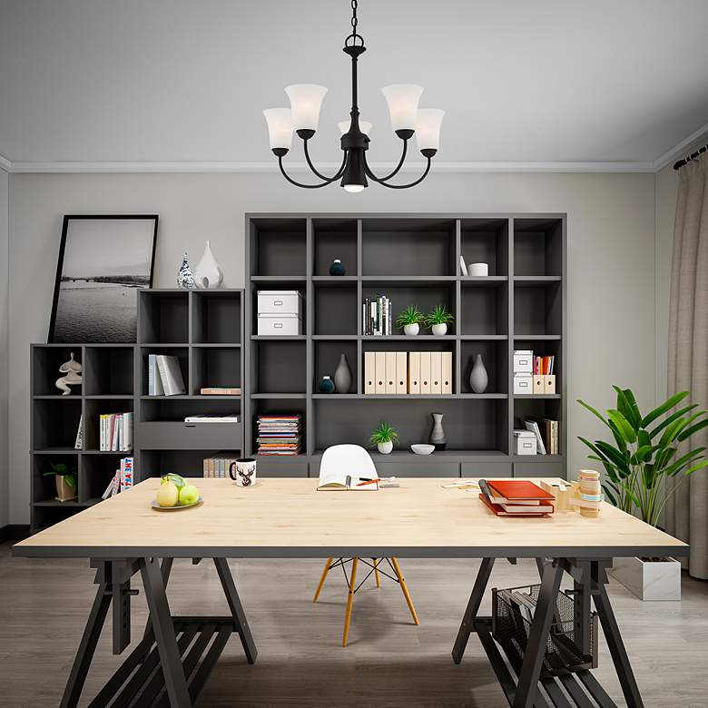 Image 6 Ridgedale 25 1/2" Wide Black 6-Light Chandelier more views