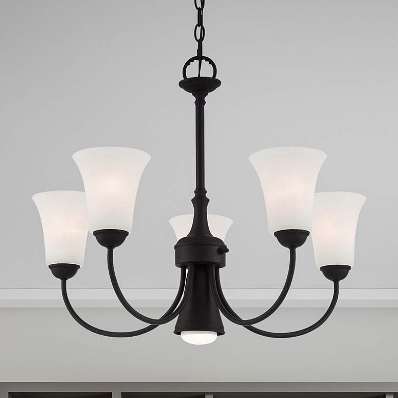 Image 7 Ridgedale 25 1/2" Wide Black 6-Light Chandelier more views
