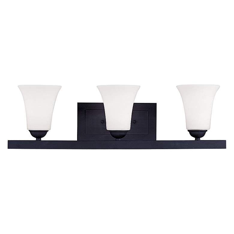 Image 2 Ridgedale 25 1/4 Wide Black 3-Light Bathroom Vanity Light