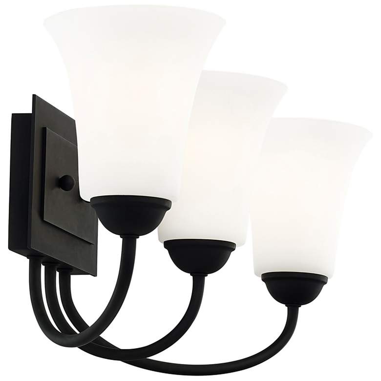 Image 6 Ridgedale 3-Light 9-in Black Bell Vanity Light more views