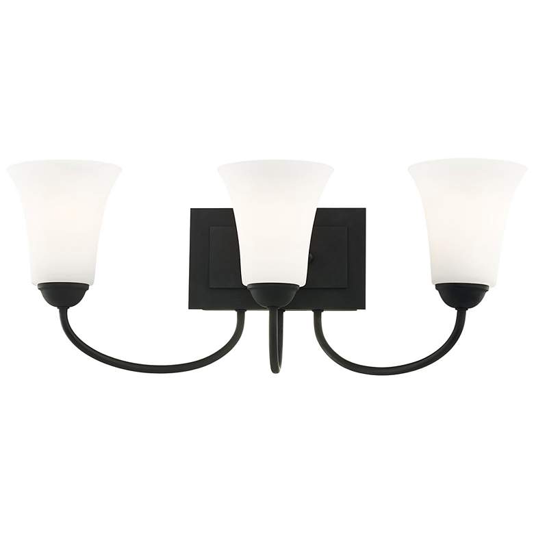 Image 7 Ridgedale 3-Light 9-in Black Bell Vanity Light more views