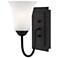 Ridgedale 5.5-in W 1-Light Black Arm Wall Sconce