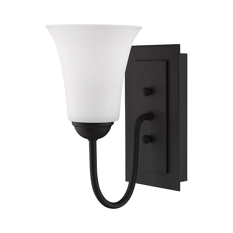 Image 3 Ridgedale 5.5-in W 1-Light Black Arm Wall Sconce more views
