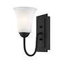 4_Ridgedale 5.5-in W 1-Light Black Arm Wall Sconce more views