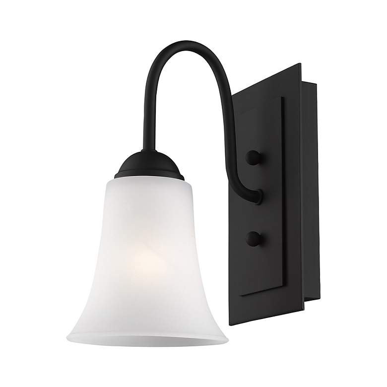 Image 6 Ridgedale 5.5-in W 1-Light Black Arm Wall Sconce more views