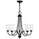 Ridgedale 5-Light Black Shaded Chandelier
