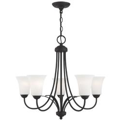 Ridgedale 5-Light Black Shaded Chandelier