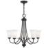 Ridgedale 5-Light Black Shaded Chandelier