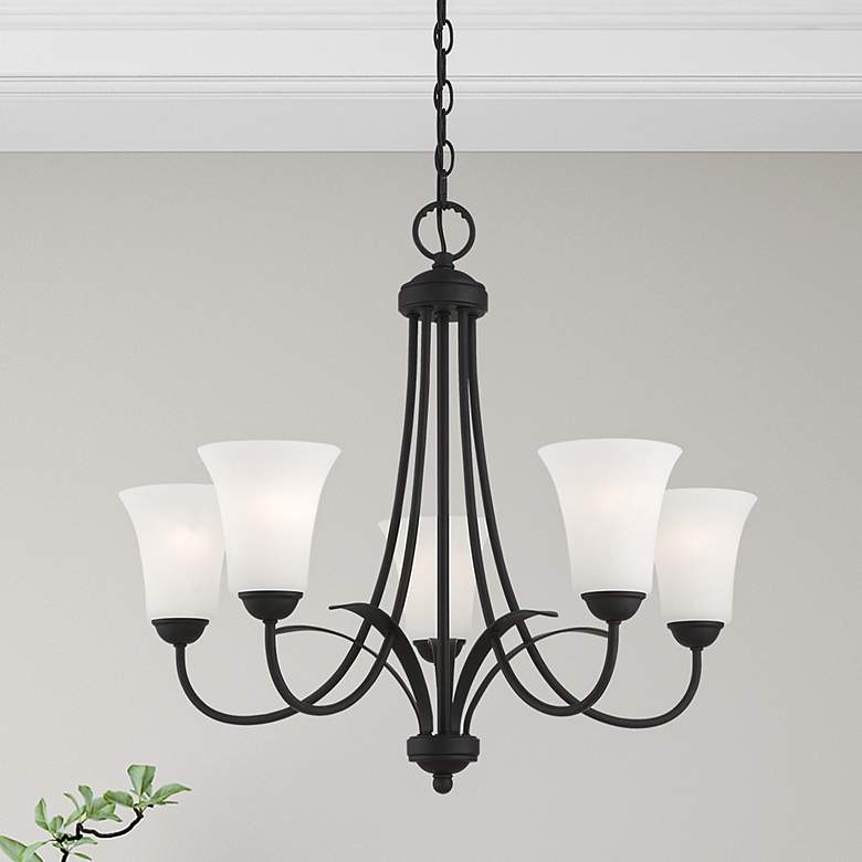 Image 1 Ridgedale 5-Light Black Shaded Chandelier