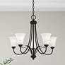 1_Ridgedale 5-Light Black Shaded Chandelier