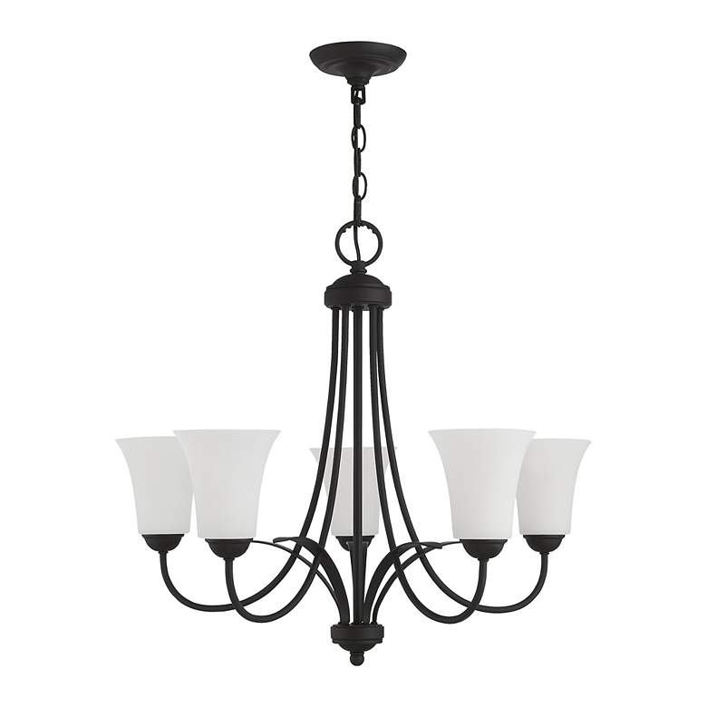 Image 3 Ridgedale 5-Light Black Shaded Chandelier more views