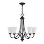3_Ridgedale 5-Light Black Shaded Chandelier more views