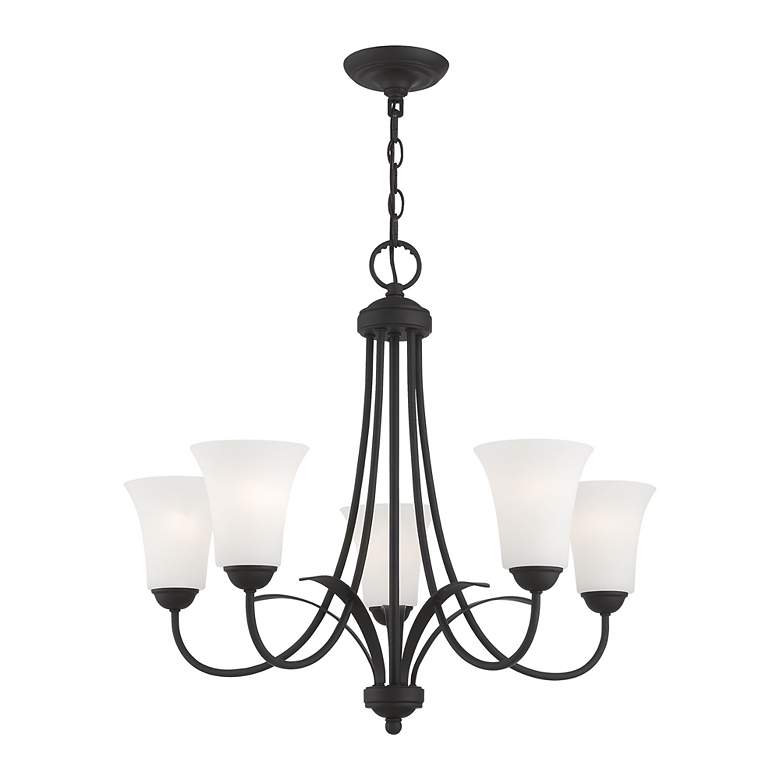 Image 4 Ridgedale 5-Light Black Shaded Chandelier more views