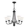 4_Ridgedale 5-Light Black Shaded Chandelier more views