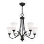 5_Ridgedale 5-Light Black Shaded Chandelier more views
