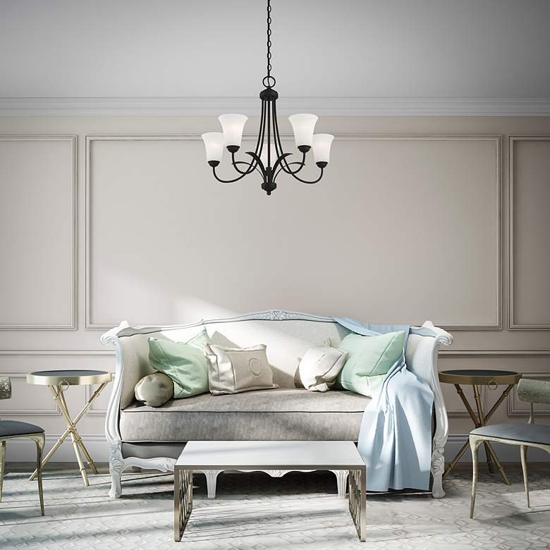 Image 7 Ridgedale 5-Light Black Shaded Chandelier more views