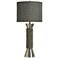 Ridgeland Garrison Gray and Brushed Steel Table Lamp
