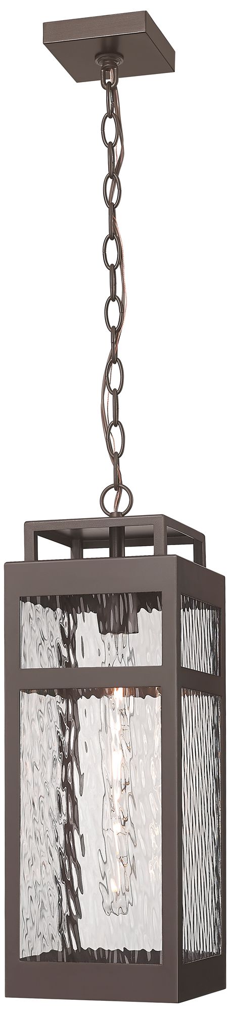 Ridgeway 20" Bronze Coastal Outdoor Pendant With Water Glass