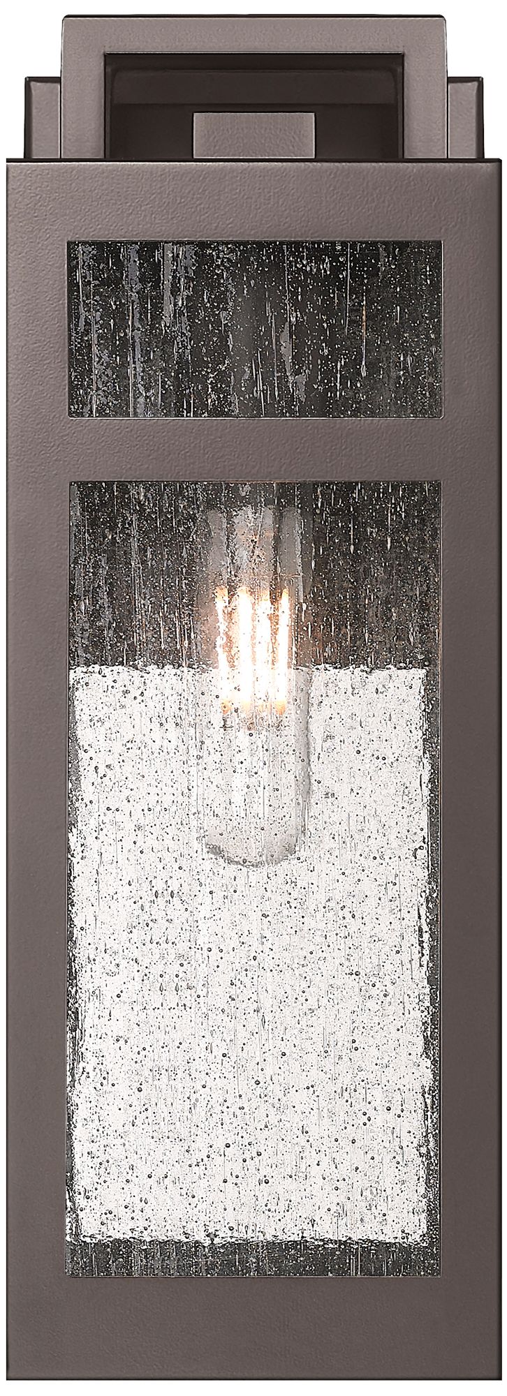 Image 2 Ridgeway 5" Bronze Coastal Outdoor Sconce With Seeded Glass more views