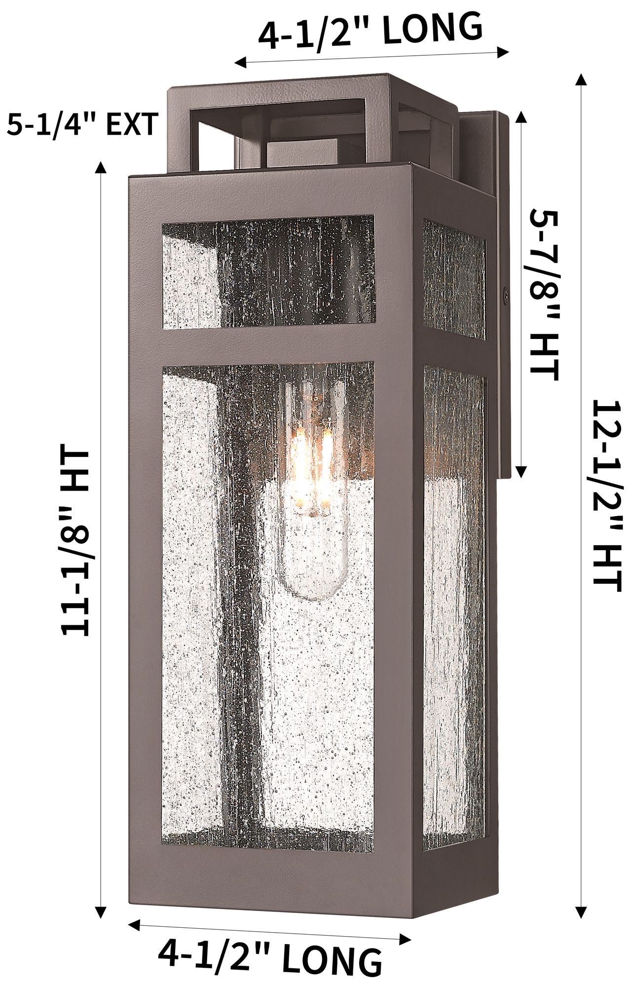 Image 5 Ridgeway 5" Bronze Coastal Outdoor Sconce With Seeded Glass more views