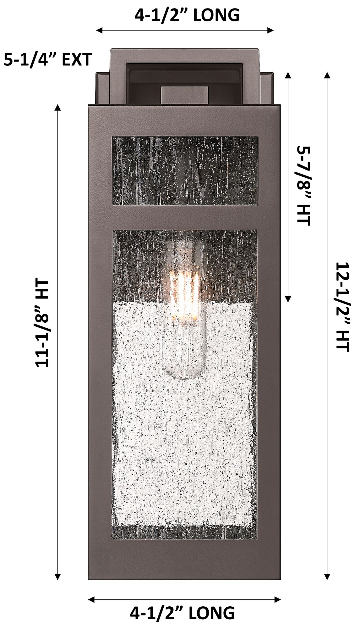Image 6 Ridgeway 5" Bronze Coastal Outdoor Sconce With Seeded Glass more views