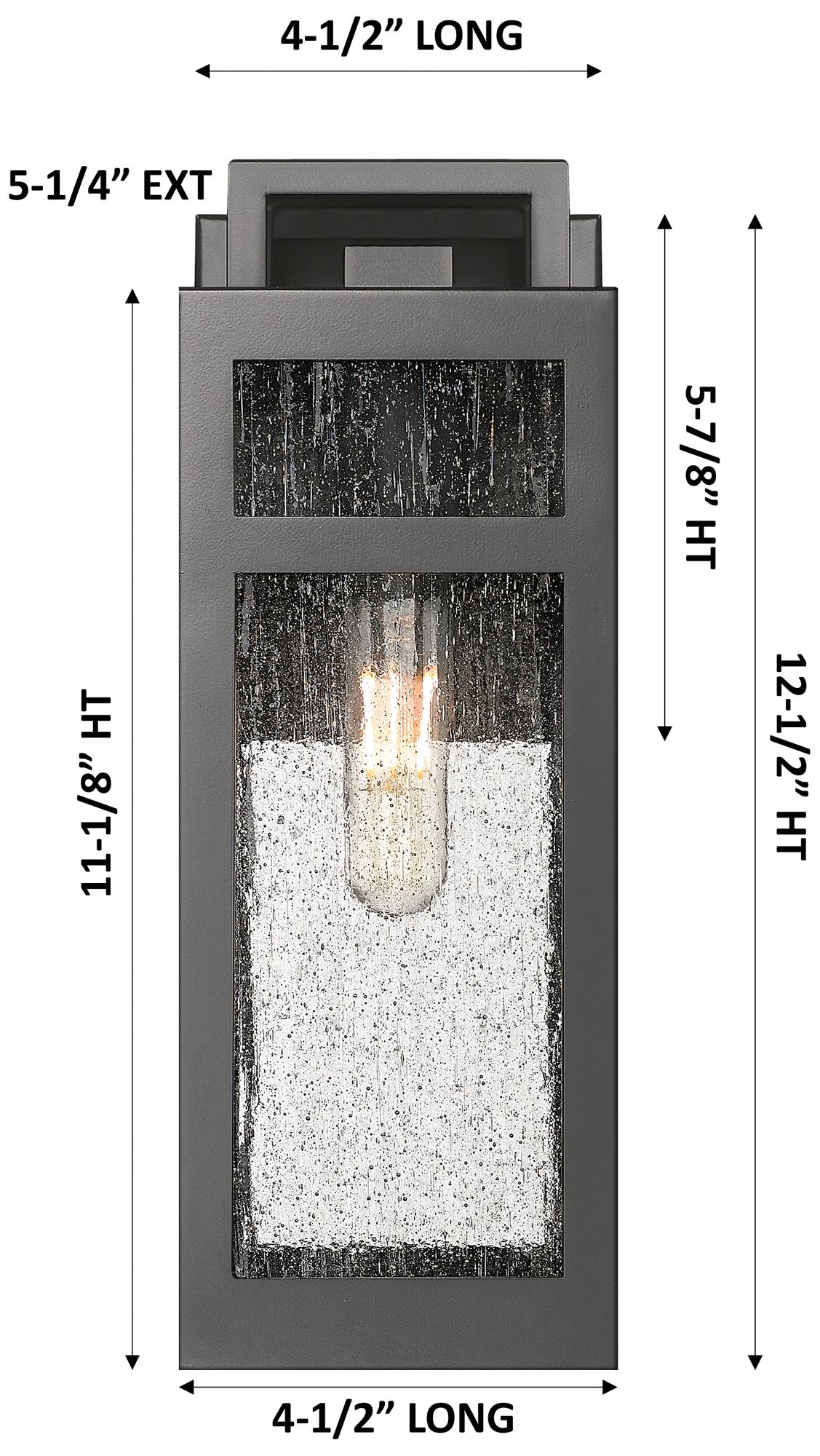 Image 4 Ridgeway 5" Matte Black Coastal Outdoor Sconce With Striped Clear Glass more views