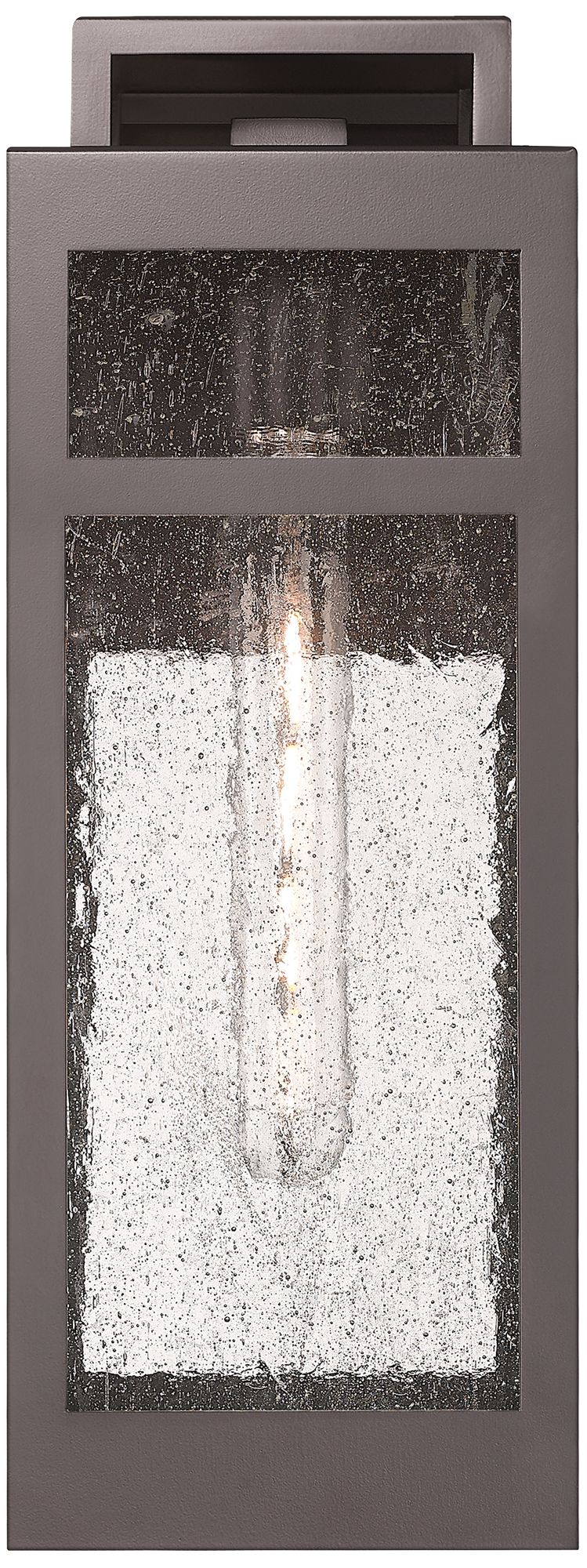 Image 2 Ridgeway 6" Bronze Coastal Outdoor Sconce With Seeded Glass more views