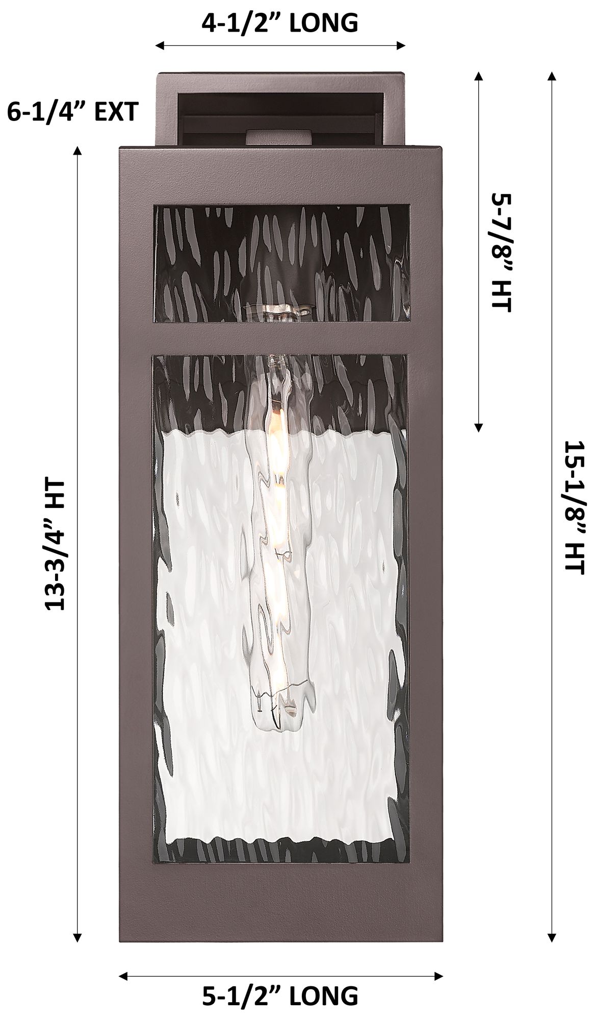 Image 6 Ridgeway 6" Bronze Coastal Outdoor Sconce With Water Glass more views