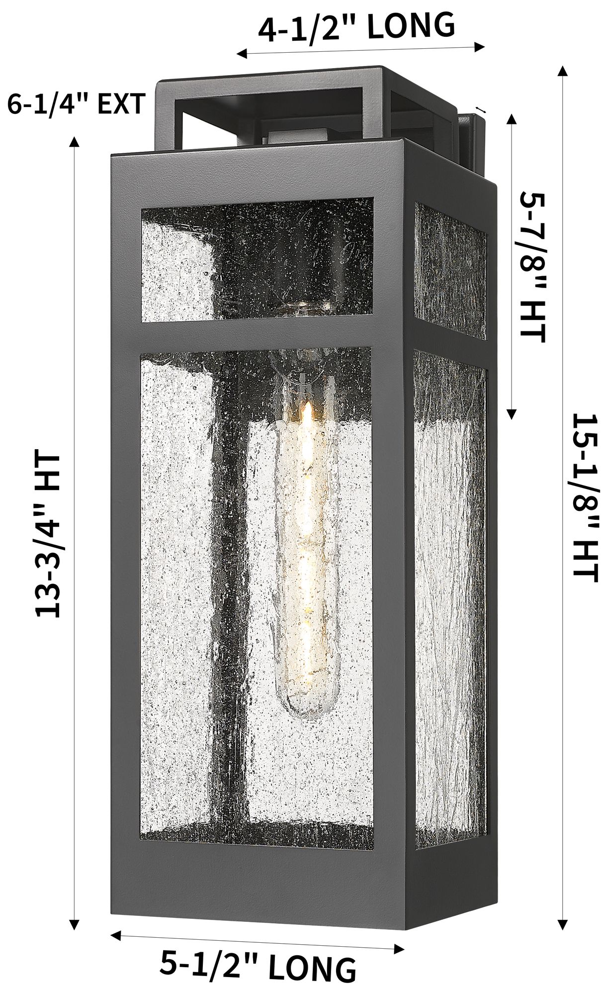 Image 3 Ridgeway 6" Matte Black Coastal Outdoor Sconce With Striped Clear Glass more views