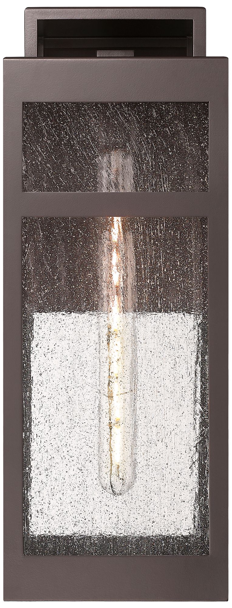 Image 2 Ridgeway 8" Bronze Coastal Outdoor Sconce With Seeded Glass more views